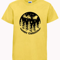 Adult X'MAS Tree design T-Shirt with Gold or Black print