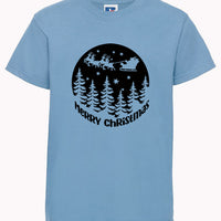 Adult X'MAS Tree design T-Shirt with Gold or Black print