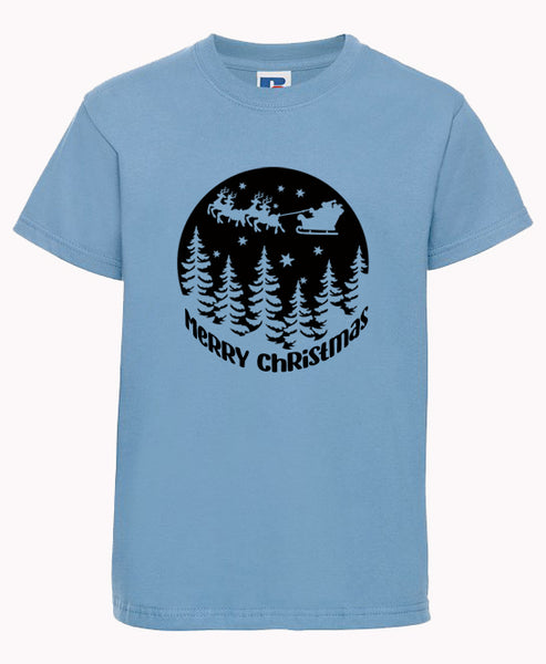 Adult X'MAS Tree design T-Shirt with Gold or Black print
