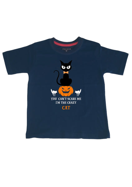 Tu ne peux pas me faire peur, je suis le T-shirt Crazy Cat Halloween pour enfants 