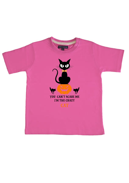 Tu ne peux pas me faire peur, je suis le T-shirt Crazy Cat Halloween pour enfants 