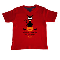 Tu ne peux pas me faire peur, je suis le T-shirt Crazy Cat Halloween pour enfants 