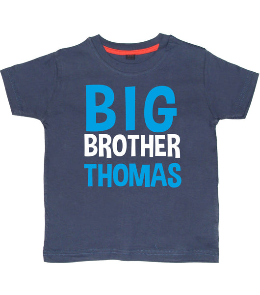 Personalised Big Brother T-Shirt and Little Sister Bodysuit Set
