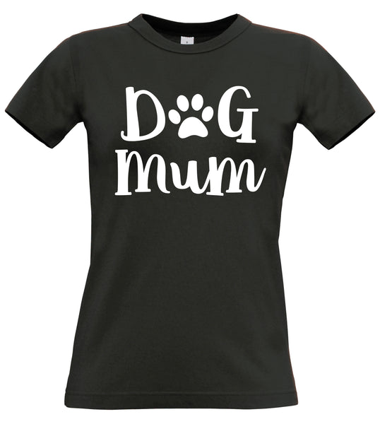 Dog Mum Fitted Women's T Shirt