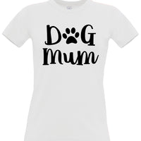 Dog Mum Fitted Women's T Shirt