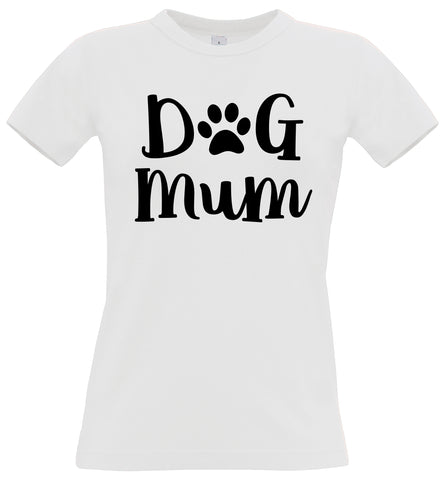 Dog Mum Fitted Women's T Shirt