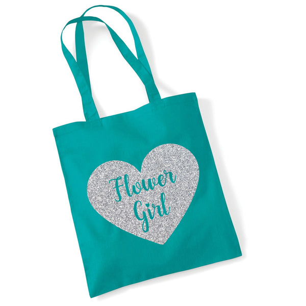 Flower Girl Tote Bag in Sparkling Print