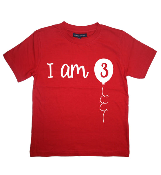 Je suis 3 T-shirt d'anniversaire pour enfants 