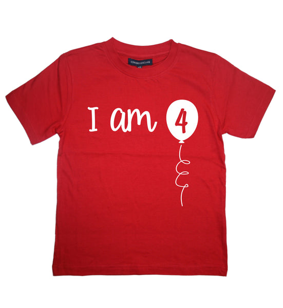 Je suis 4 T-shirt d'anniversaire pour enfants 
