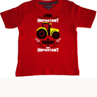 School is important but farming is more important Children's T-Shirt