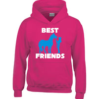Personalised Best Friends Horsey Hoodie with 2 Names on Back