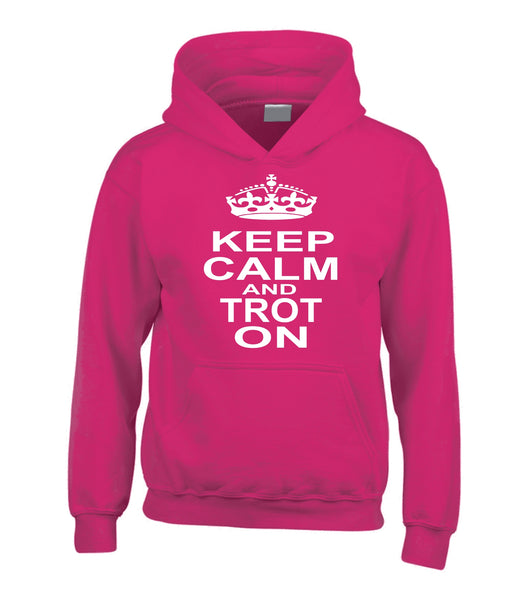 Sweat à capuche Keep Calm and Trot On Horsey 