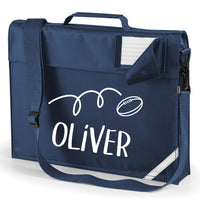 Personalised Rugby Book Bag with Straps