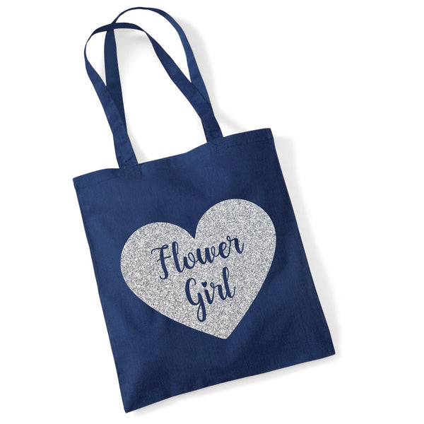 Flower Girl Tote Bag in Sparkling Print