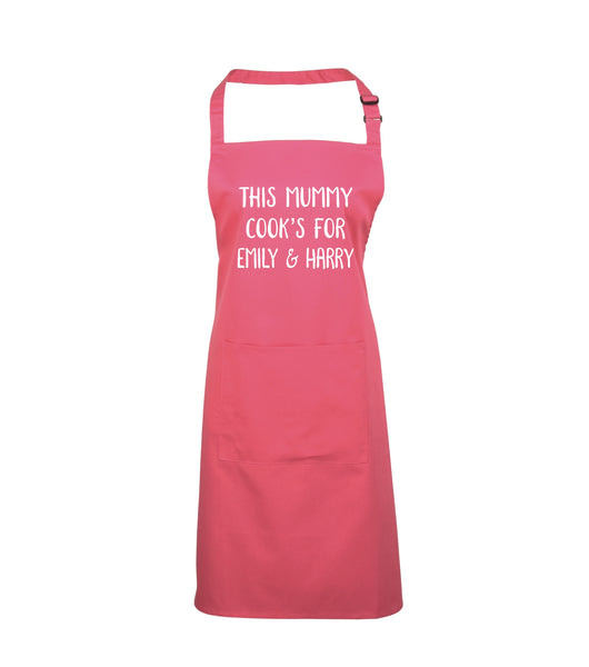 Personalised This Mummy Cooks for... Apron