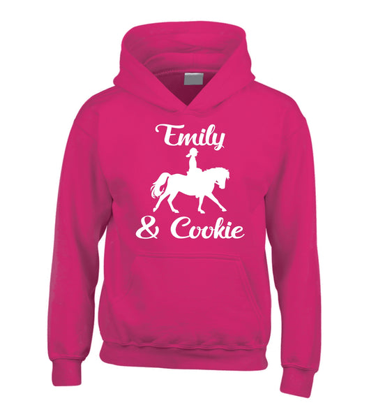Edward Sinclair Sweat à capuche d'équitation personnalisé Horse and Rider (Design 2) 