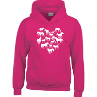 Heart Shaped Horses Hoodie