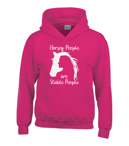 Horsey people are stable people.  Kids/Adults Hoodie