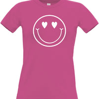 T-shirt Femme Coeur Visage Saint Valentin