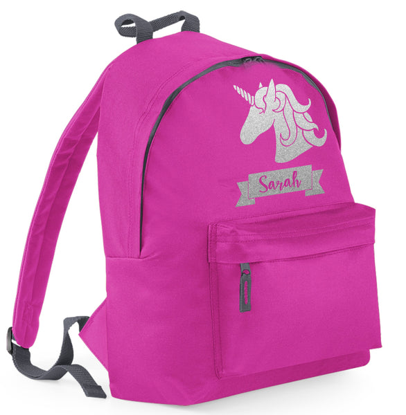Sac à dos Licorne personnalisé (Design 2) avec imprimé scintillant 