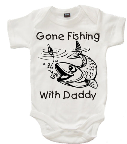 Gone Fishing With Daddy Baby Bodysuit