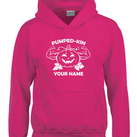 Pumped-kin Personalised Hoodie with White and Red Print