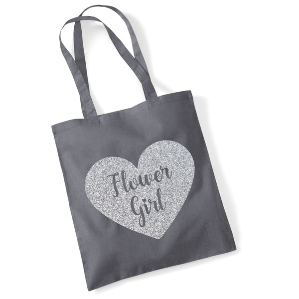 Flower Girl Tote Bag in Sparkling Print