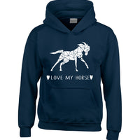 Geometric Love My Horse Hoodie
