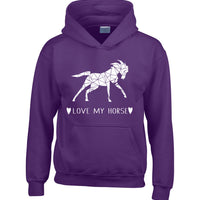 Geometric Love My Horse Hoodie