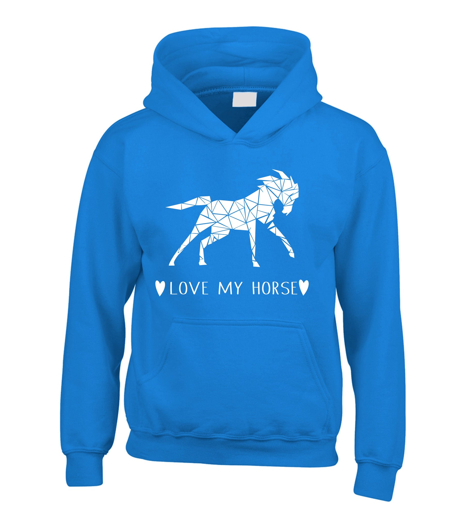 Geometric Love My Horse Hoodie