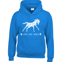 Geometric Love My Horse Hoodie