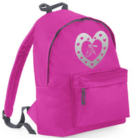 Horse & Hearts Backpack with Glitter Print