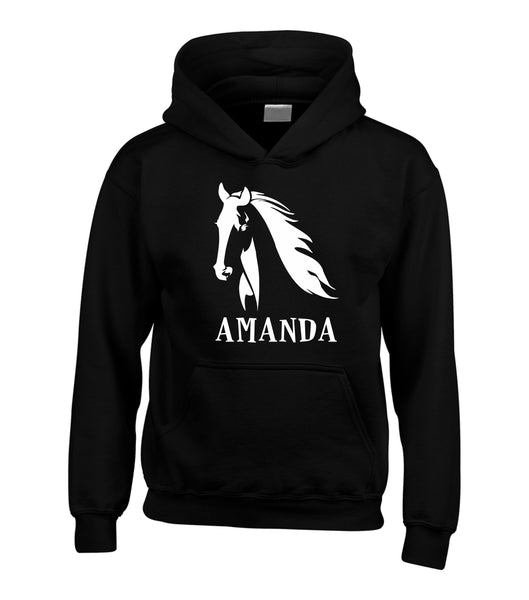 Personalised Horse Head & Name Hoodie