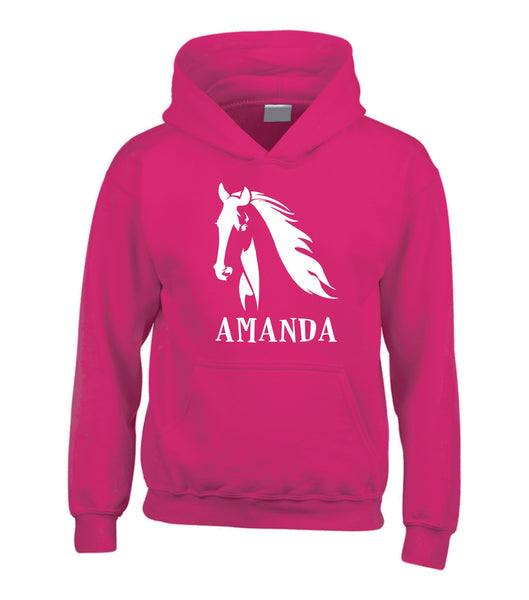 Personalised Horse Head & Name Hoodie