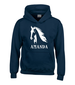 Personalised Horse Head & Name Hoodie