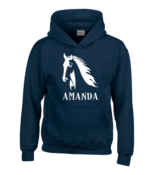Personalised Horse Head & Name Hoodie