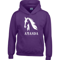 Personalised Horse Head & Name Hoodie