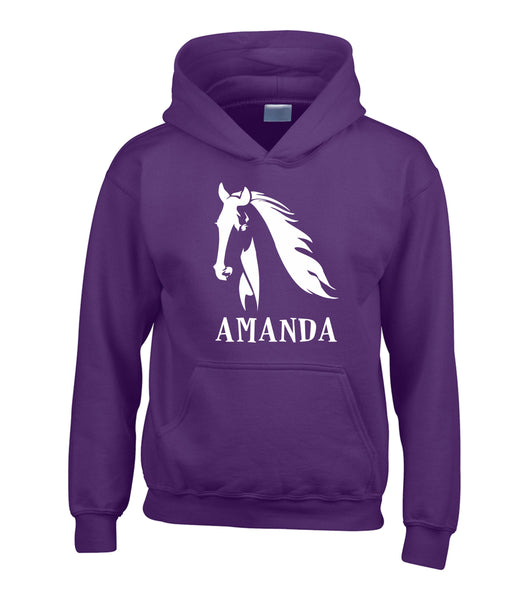 Personalised Horse Head & Name Hoodie