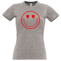 T-shirt Femme Coeur Visage Saint Valentin