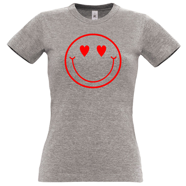 T-shirt Femme Coeur Visage Saint Valentin