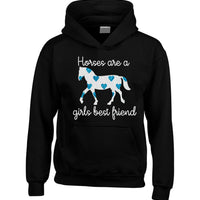 Les chevaux sont un sweat à capuche Girls Best Friend (D2) avec des cœurs bleus étincelants ! 
