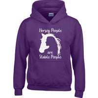 Horsey people are stable people.  Kids/Adults Hoodie