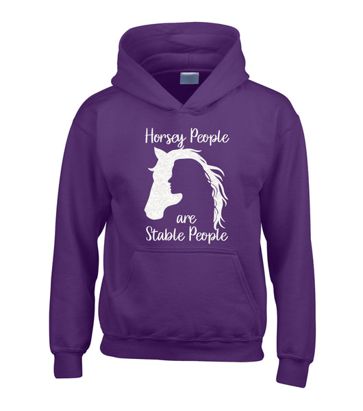 Horsey people are stable people.  Kids/Adults Hoodie