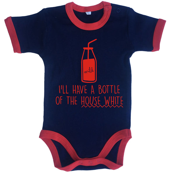 Bottle of the House White D2 Baby Bodysuit