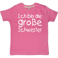 Ich Bin die Große Schwester Bubblegum T-shirt enfant rose 