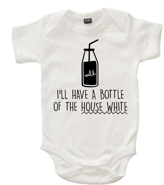 Bottle of the House White D2 Baby Bodysuit