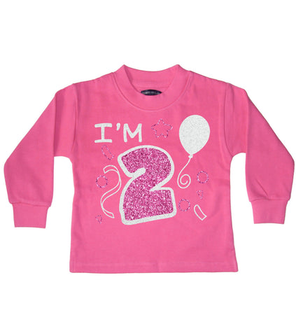 I'm 2 Bubblegum Pink Sweat d'anniversaire pour enfant 