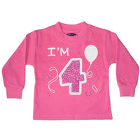 I'm 4 Bubblegum Pink Sweat d'anniversaire pour enfant 