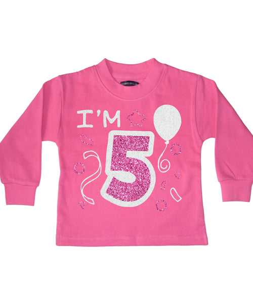I'm 5 Bubblegum Pink Children's Birthday Sweatshirt