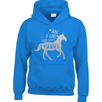 Just a Girl That Loves Horses D2 Hoodie with Sparkling Silver Glitter